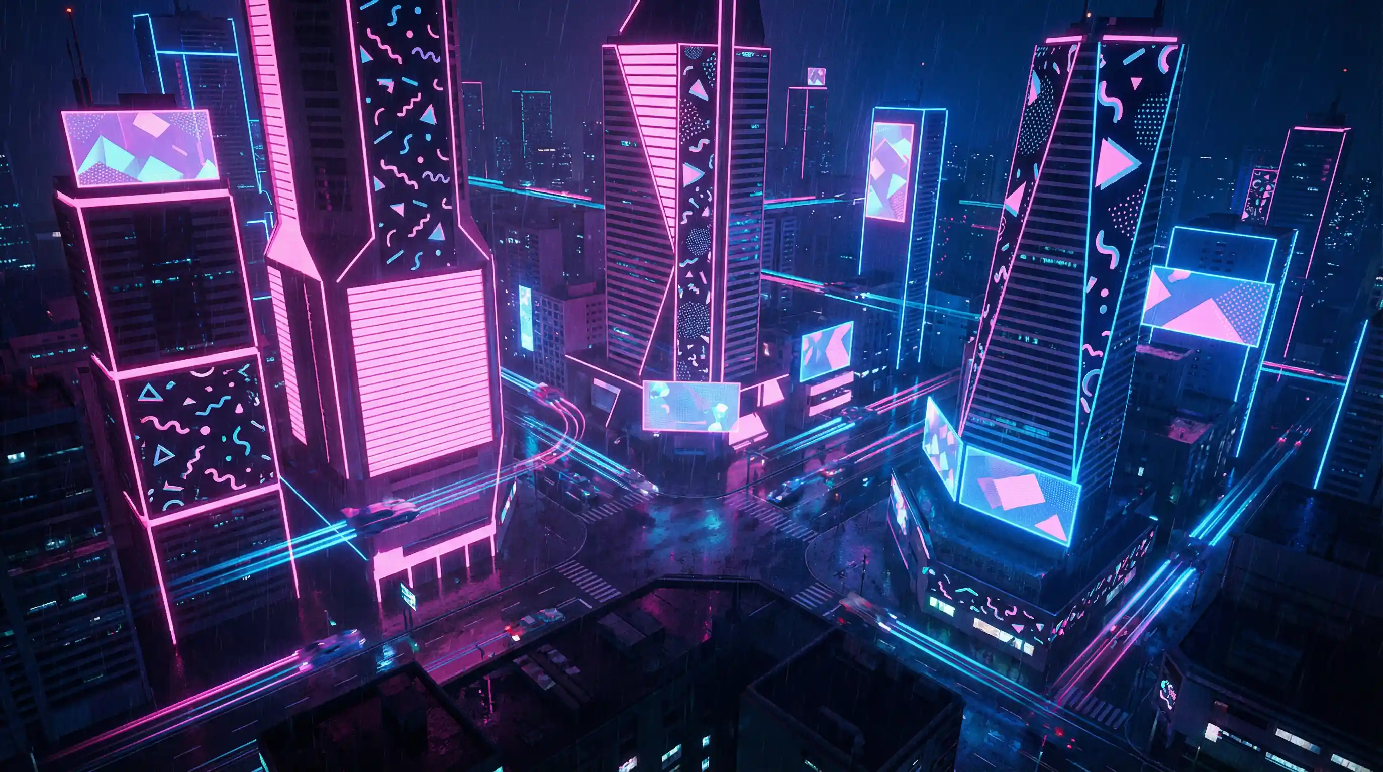 王者体育直播 赛博不夜城全景夜景
